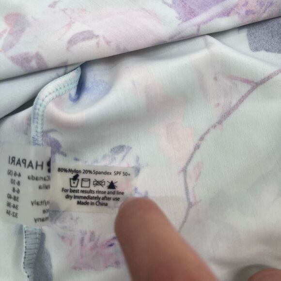 Hapari Womens Floral Halter SPF 50+ Tankini Top Swimwear Multicolor Small - Picture 8 of 14